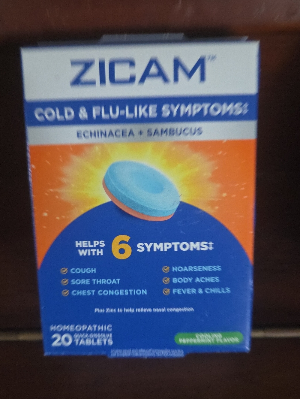 Cold & Flu-Like Symptoms Homeopathic Tablets - Blue/Orange